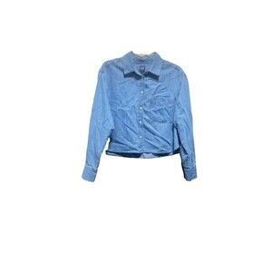 GAP Women’s Blue Button-Up Denim Shirt – Size Small